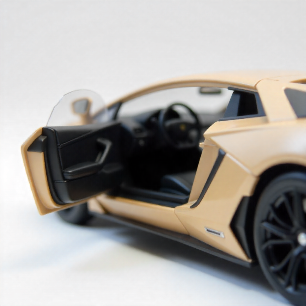 Todfod Lamborghini Die-Cast Model Car, 1:32 Scale, Black with Gold Accentsband Hood Pull Back Super Car with Openable Doors Sound and Light for Birthdays Gift Party Decorations (Lamborghini Black)