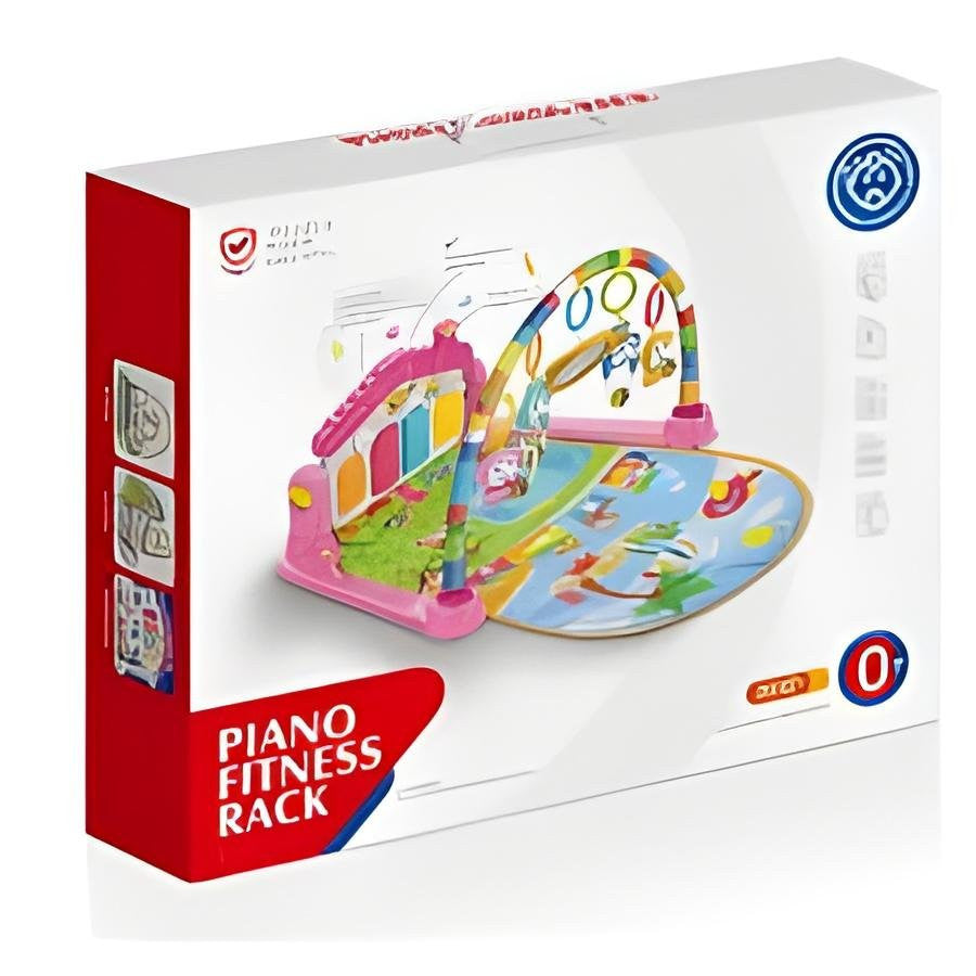Todfod Baby Piano Fitness Rack Play Mat Gym & Fitness Rack With Hanging Rattles Piano Lid