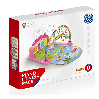 Todfod Baby Piano Fitness Rack Play Mat Gym & Fitness Rack With Hanging Rattles Piano Lid