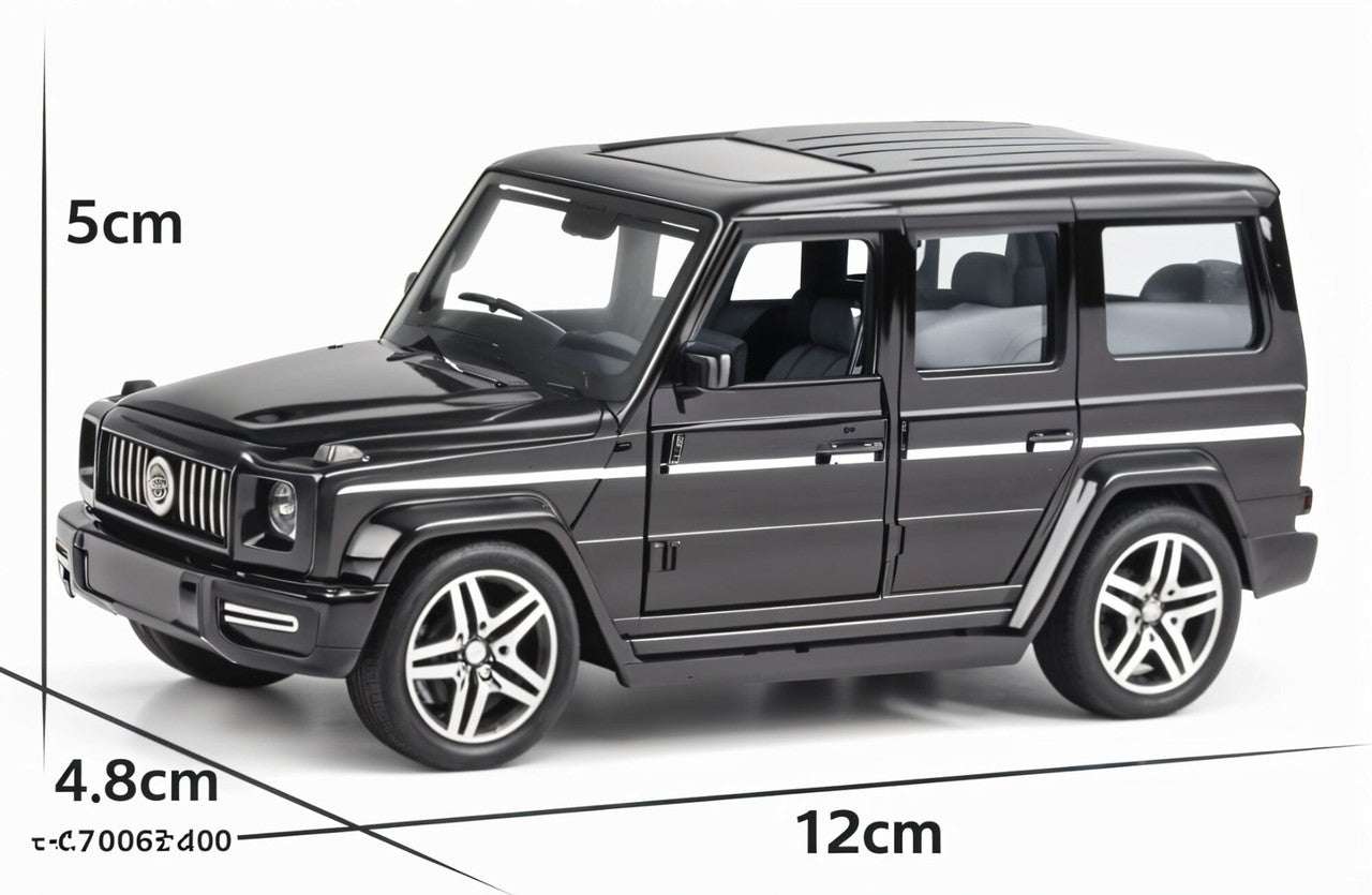 TodFod Die-Cast Metal G-Class SUV Model Car 1:24 Scale – 12cm Long Premium Black Miniature Toy Car with Opening Doors, Pullback Action, Realistic Design for Kids & Collectors