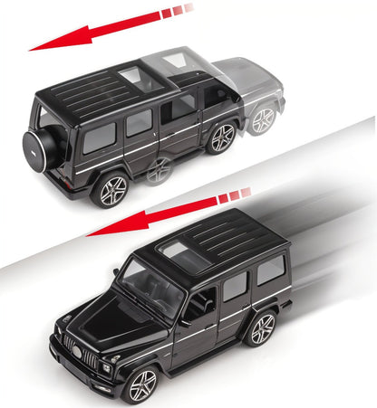 TodFod Die-Cast Metal G-Class SUV Model Car 1:24 Scale – 12cm Long Premium Black Miniature Toy Car with Opening Doors, Pullback Action, Realistic Design for Kids & Collectors