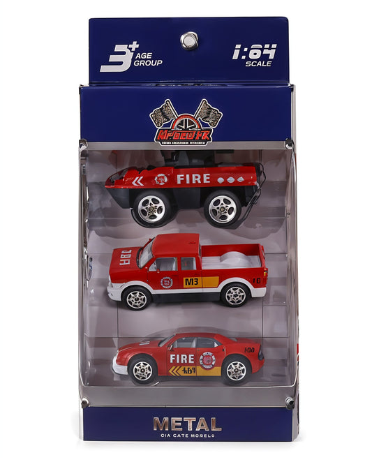 Todfod Die-cast Metal Racing Car Toy Set For Kids 3-in-1 Multicolor Sports Car