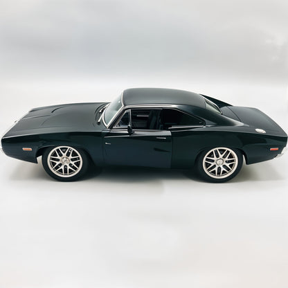 Black muscle car on a white background