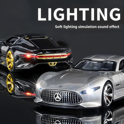 Todfod Mercedes Benz AMG Vision Gran Turismo Diecast Model Car – Scale Alloy Toy with Lights & Sound