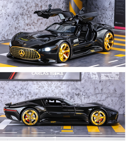 Todfod Mercedes Benz AMG Vision Gran Turismo Diecast Model Car – Scale Alloy Toy with Lights & Sound
