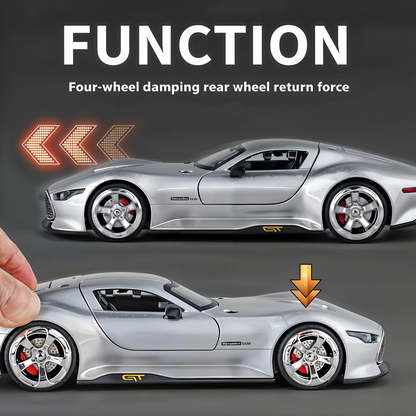 Todfod Mercedes Benz AMG Vision Gran Turismo Diecast Model Car – Scale Alloy Toy with Lights & Sound