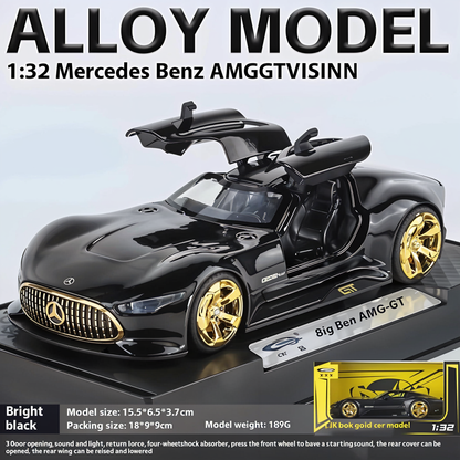 Todfod Mercedes Benz AMG Vision Gran Turismo Diecast Model Car – Scale Alloy Toy with Lights & Sound