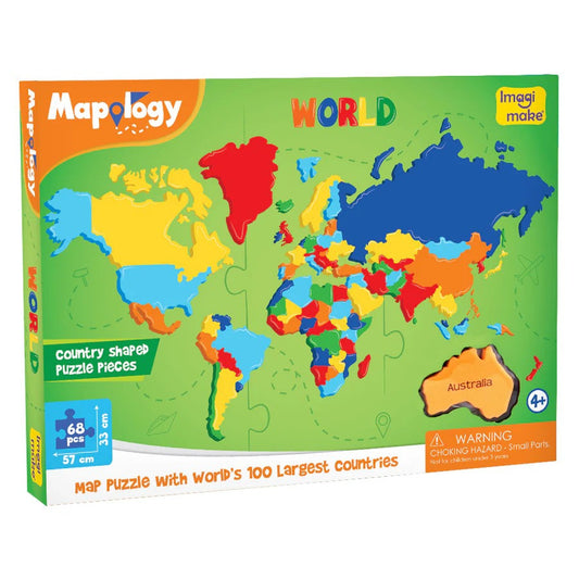 Mapology: Pack of 12 World Map Puzzle