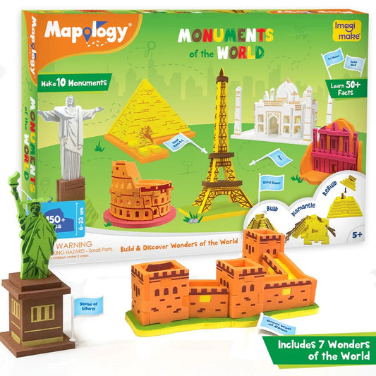Imagimake Mapology | Monuments of The World Educational Toy and Learning Aid | Puzzles for Kids for Age 5 Years+
