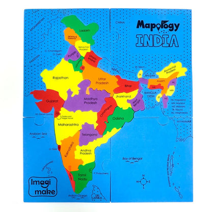 Mapology: Pack of 12 States of India Map Puzzle