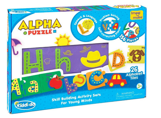 Imagimake Alpha Puzzle | Alphabets for Kids Learning | Educational & Montessori Toys for 3+ Year Old | Fine Motor Skill | Birthday Gifts for Boys & Girls