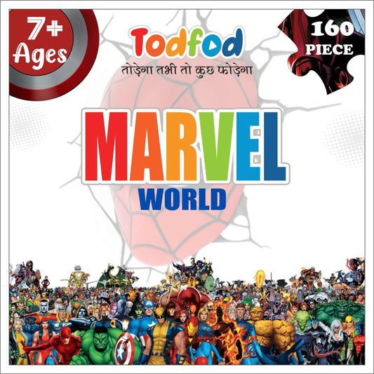 Todfod Wooden Marvel Avengers 160 Piece Panorama Jigsaw Puzzle for Kids & Children for Age 5 Years Old and Above