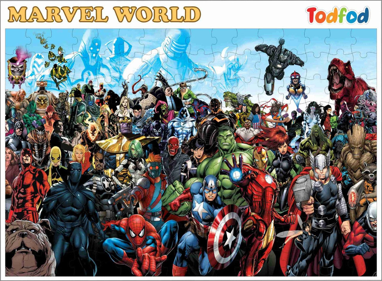 Todfod Wooden Marvel Avengers 160 Piece Panorama Jigsaw Puzzle for Kids & Children for Age 5 Years Old and Above