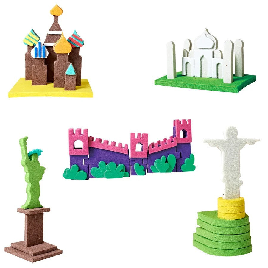 Imagimake Mapology Monuments of India - Construction Set - Make 10 Monuments - Educational Toy for Boys & Girls Above 5 Years Kids (Multicolour) (10 Pieces)
