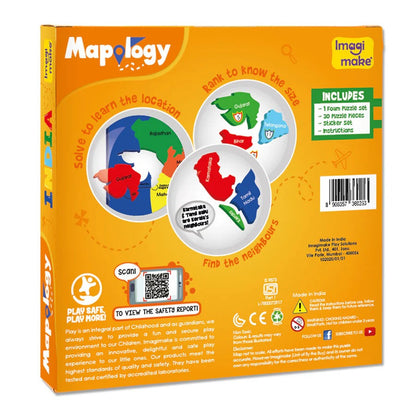 Mapology: Pack of 12 States of India Map Puzzle