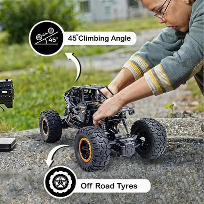 Todfod Off Road High Speed Remote Control Rock Crawler Car Toy for Kids RC Car Toy  (Black)