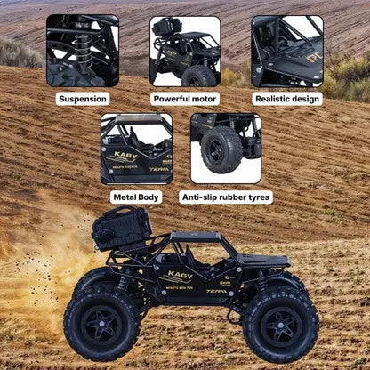 Todfod Off Road High Speed Remote Control Rock Crawler Car Toy for Kids RC Car Toy  (Black)