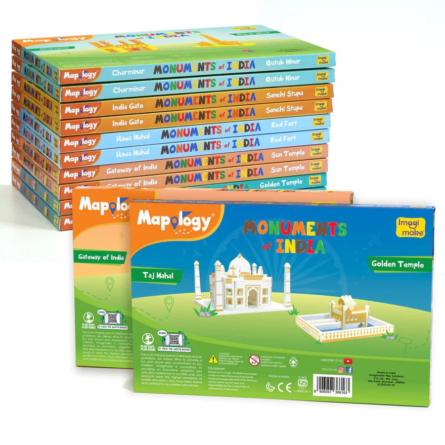 Mapology: Pack of 12 Monuments Mini - Assorted Designs