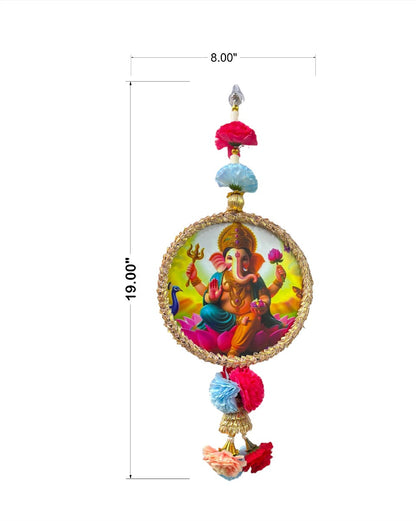 Smaran Ganeshji Door/Wall Hanging Latkan Toran Traditional Handmade Thoranam Diwali Festival Pooja Wedding and Home Wall Decoration Door Entrance Latkan Ganesh Latkan Gift (Ganeshji Latkan)