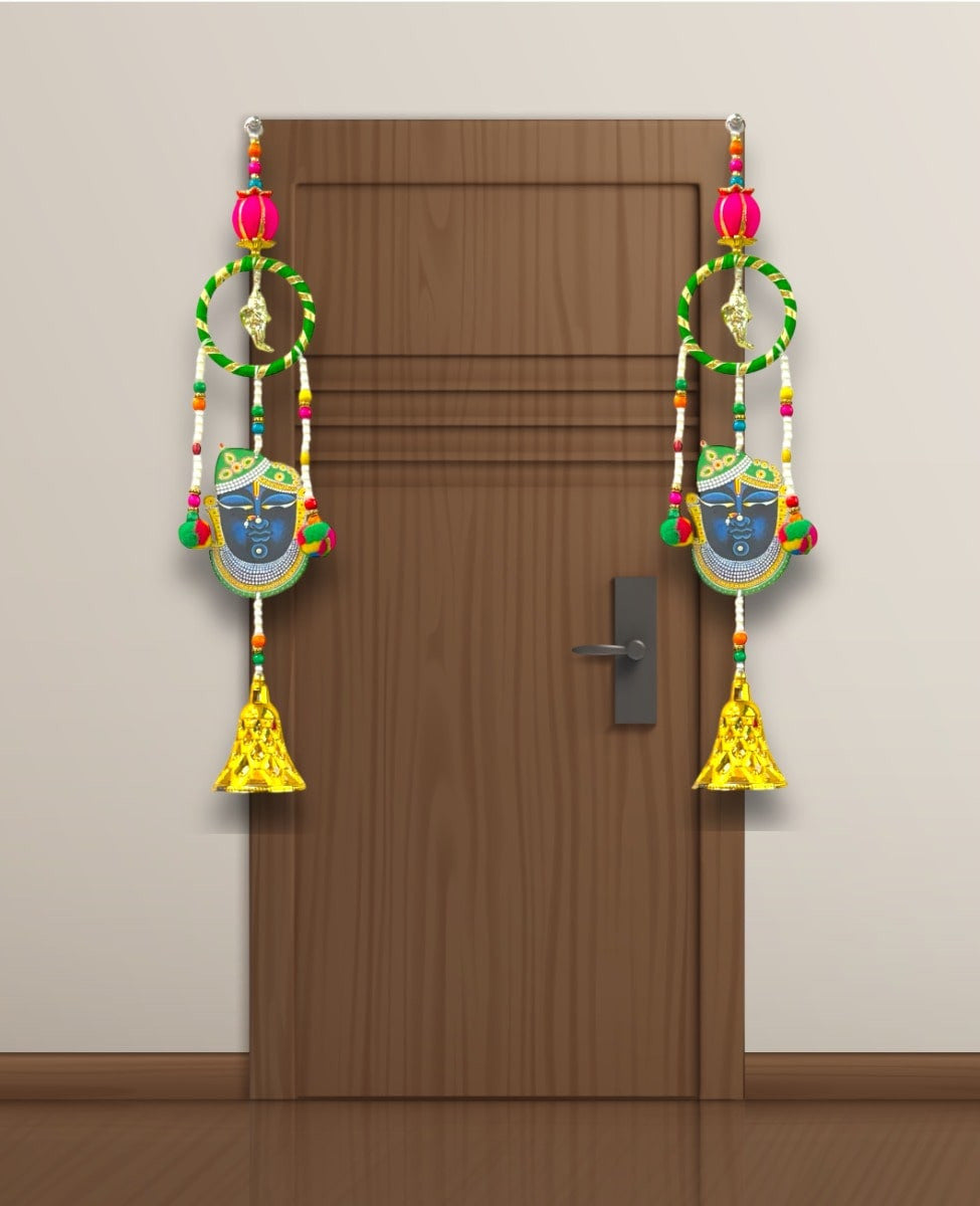 Smaran Ganeshji Door/Wall Hanging Latkan Toran Traditional Handmade Thoranam Diwali Festival Pooja Wedding and Home Wall Decoration Door Entrance Latkan Ganesh Latkan Gift (Shrinathji Latkan)