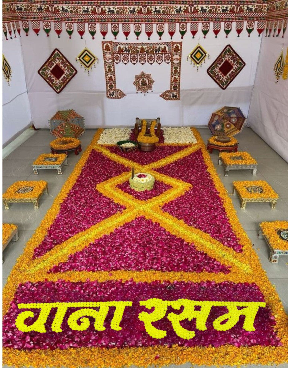 Smaran Vana Rasam Ceremony Decorations Kit Vana Rasam Board for Home Decorations for Marriage Wedding Shadi Celebration for Vana Rasam Ceremony Wedding Decorations (166cm X 34.80cm)