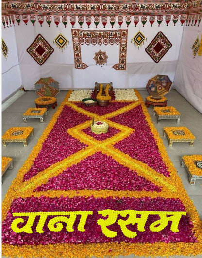 Smaran Vana Rasam Ceremony Decorations Kit Vana Rasam Board for Home Decorations for Marriage Wedding Shadi Celebration for Vana Rasam Ceremony Wedding Decorations (166cm X 34.80cm)