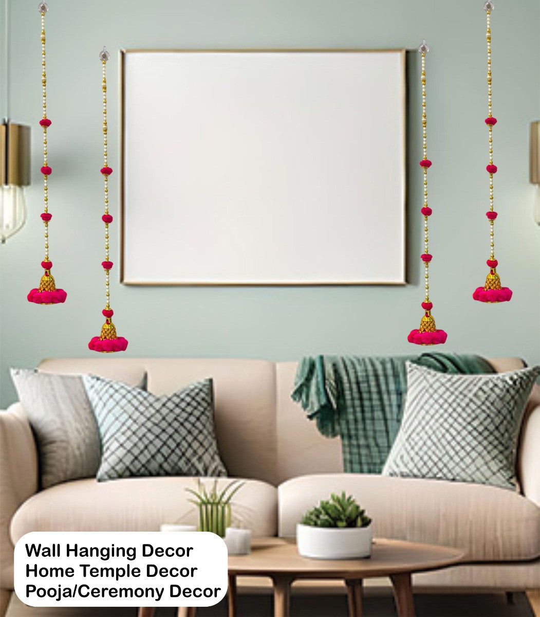 Living room with wall hanging decor, sofa, and framed artwork.