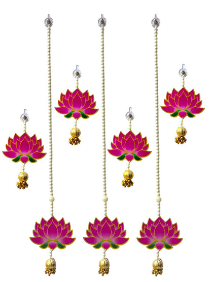 Smaran Lotus Door & Wall Hanging Latkan for Decoration Traditional Handmade Thoranam for Diwali Festival Pooja Wedding Home and Office Wall Decoration Door Entrance Latkan